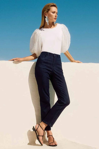 Joseph Ribkoff - Gia Classic Slim Fit Stretch Jeans in Dark Blue