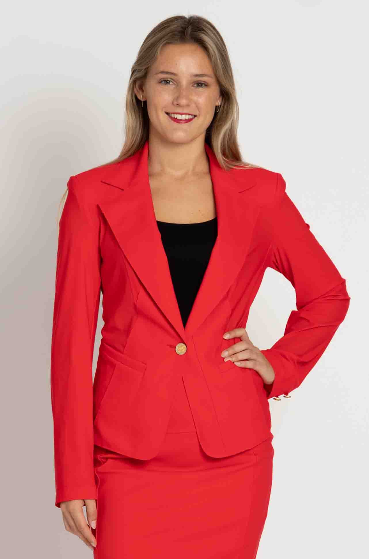 Paula Ryan - Girlfriend Jacket in Poppy