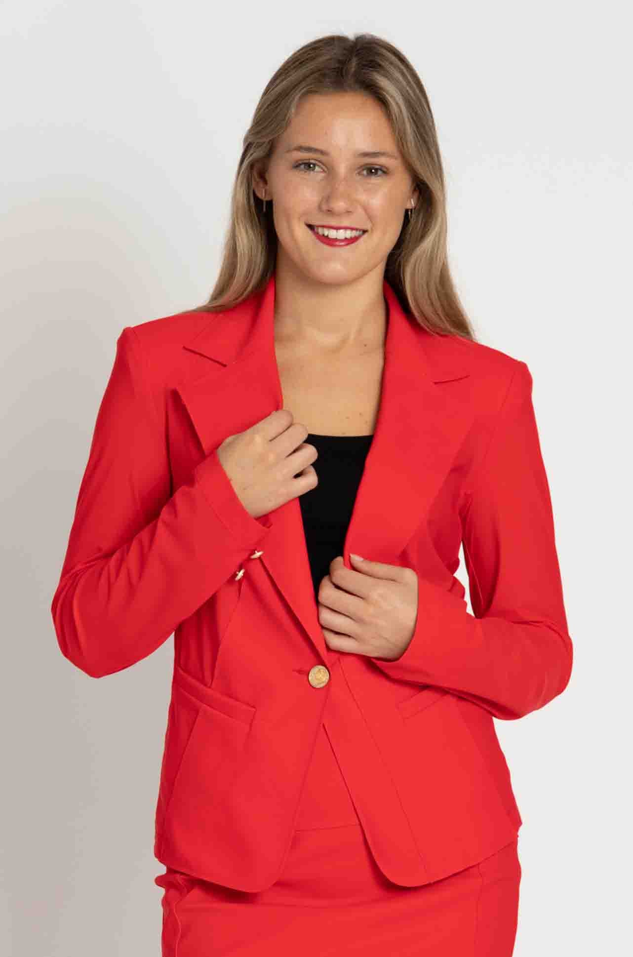 Paula Ryan - Girlfriend Jacket in Poppy