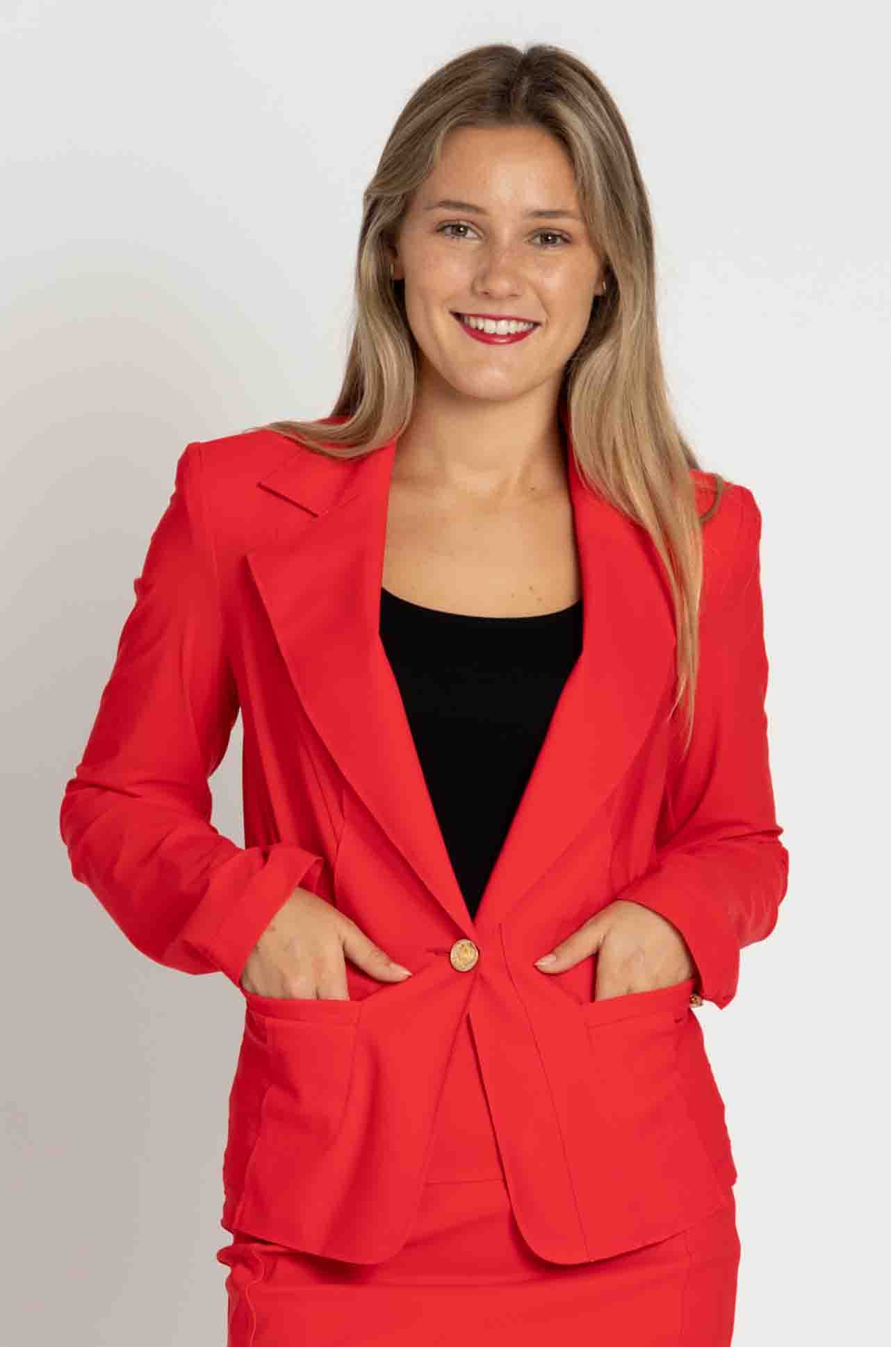 Paula Ryan - Girlfriend Jacket in Poppy