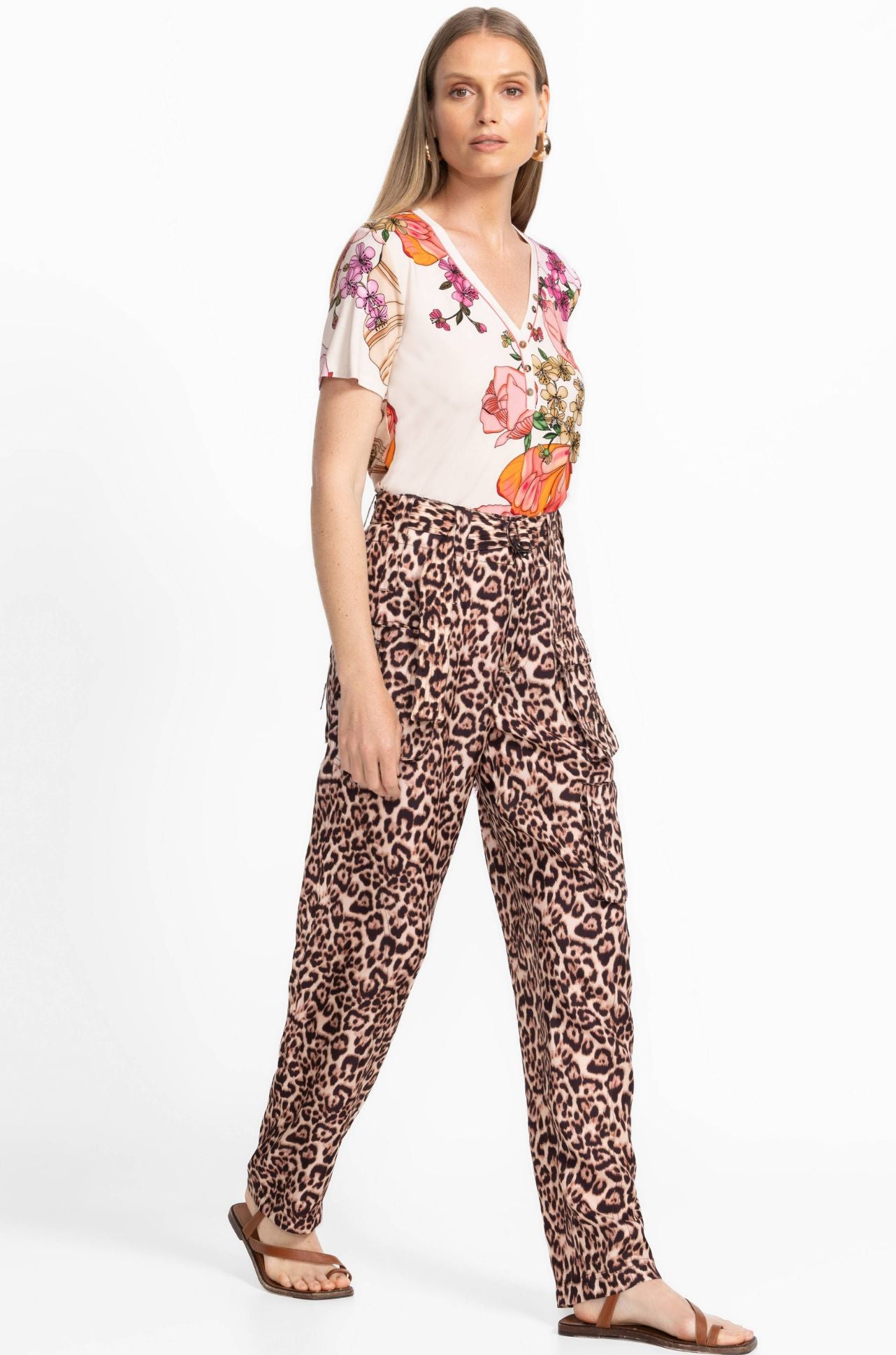 Johnny Was - Hailey Cargo Pant in Bellina Leopard