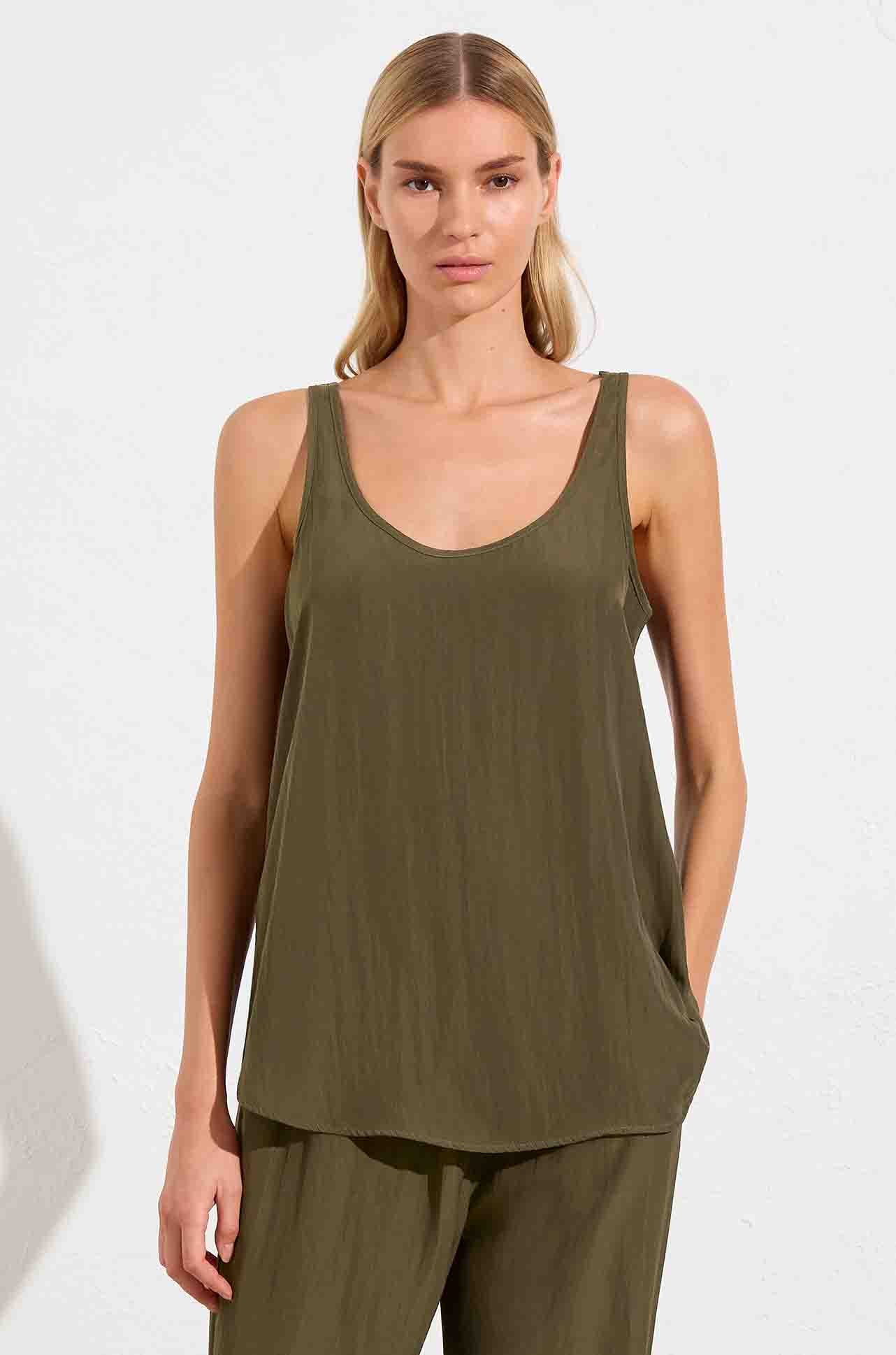 Mela Purdie - Halo Tank in Seaweed