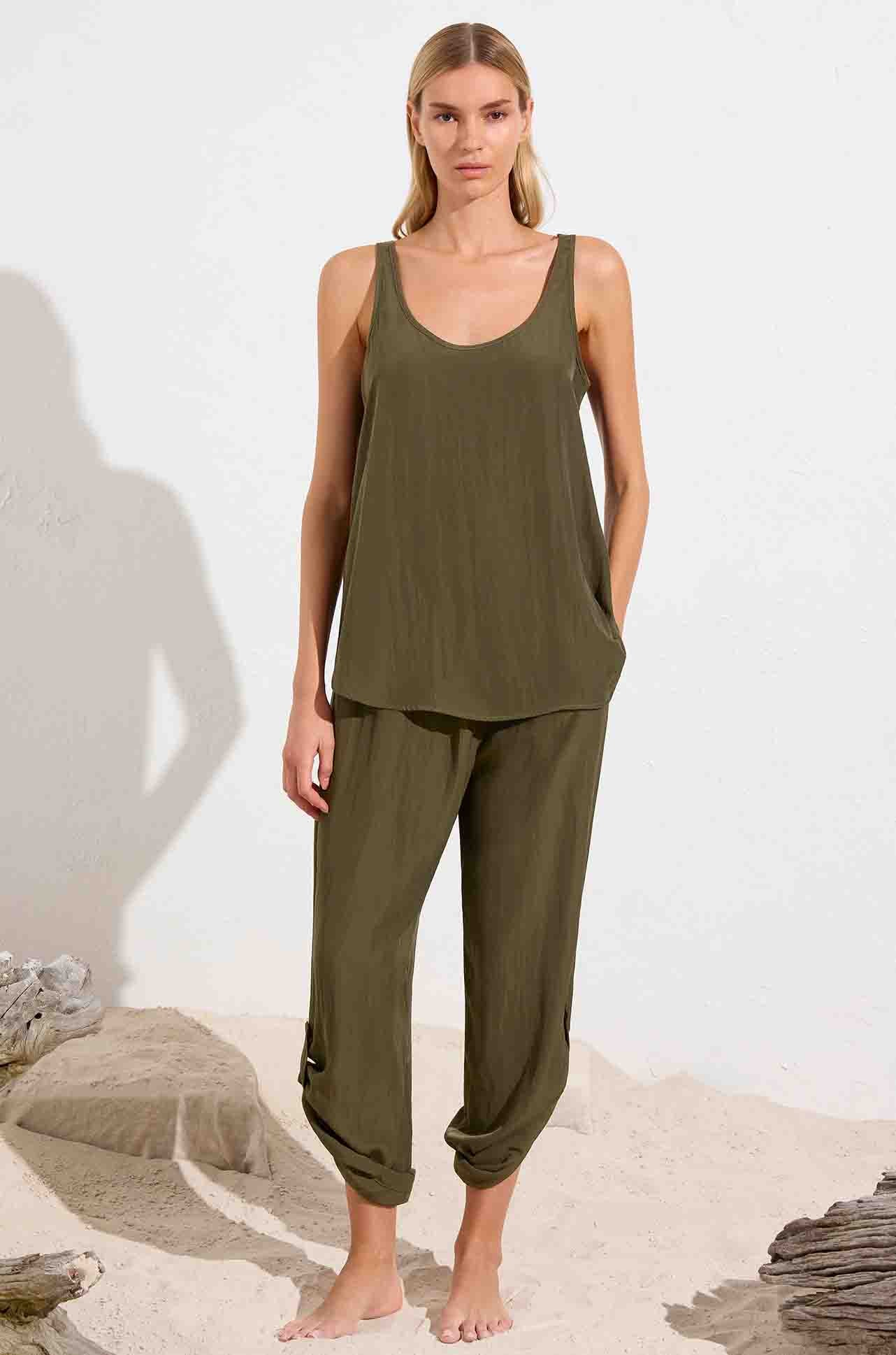 Mela Purdie - Halo Tank in Seaweed