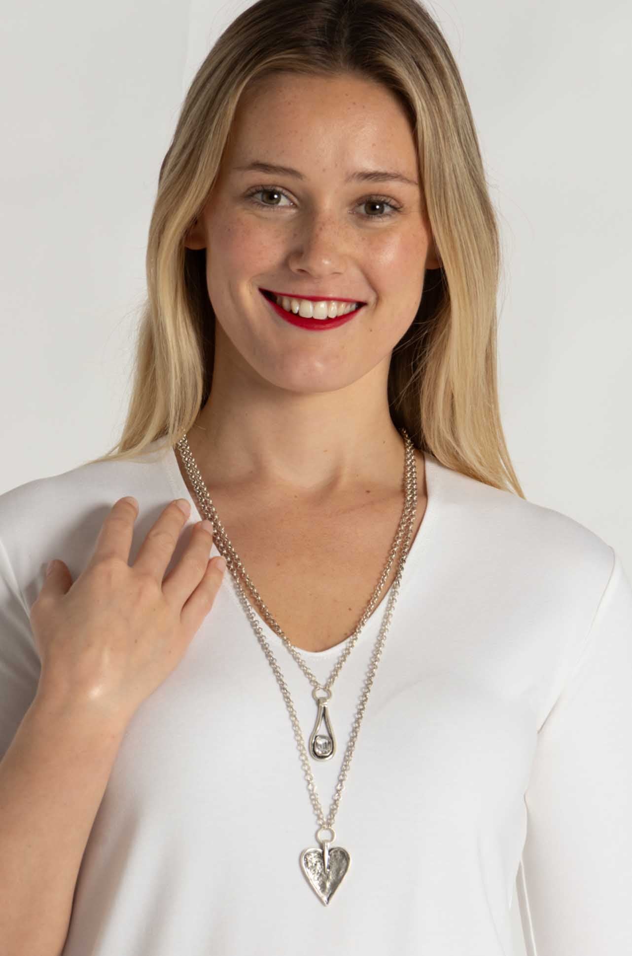 Pewter - Heart Necklace