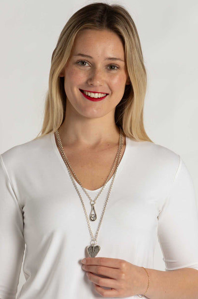 Pewter - Heart Necklace