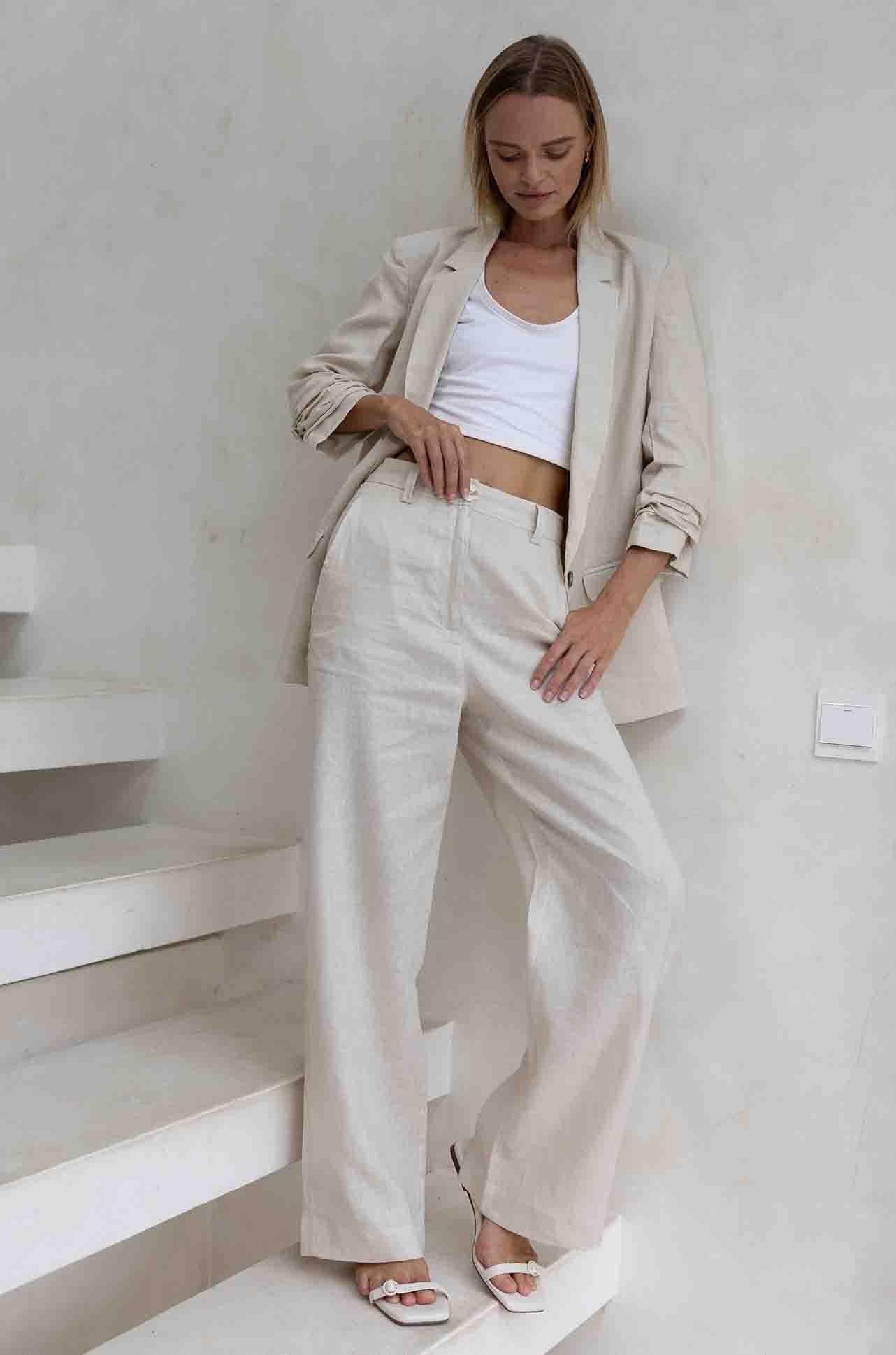 zoe kratzmann - herald pant in pebble