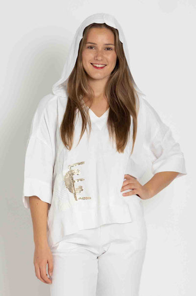 Elisa Cavaletti - Hooded Sequin Top