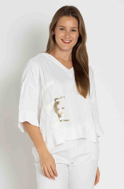 Elisa Cavaletti - Hooded Sequin Top