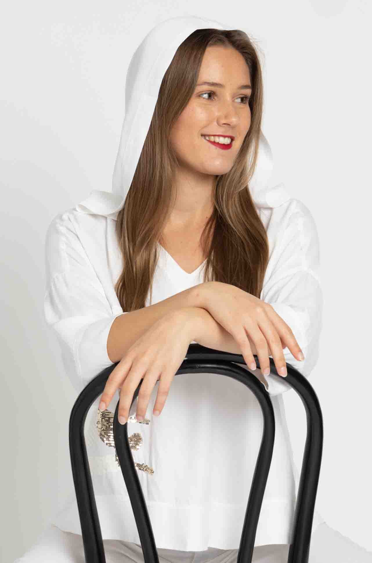 Elisa Cavaletti - Hooded Sequin Top