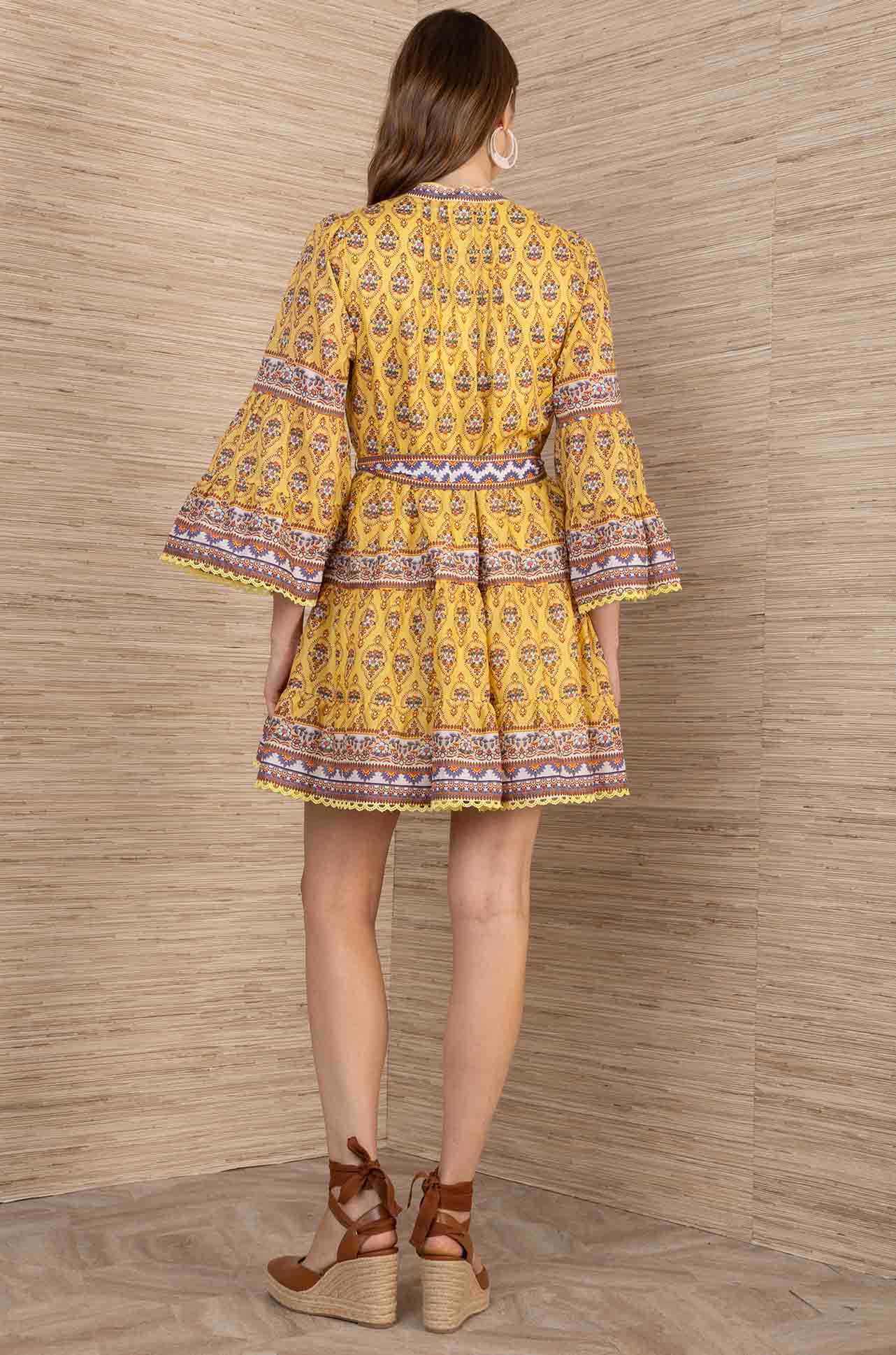 Hale Bob - Idalia 3/4 Sleeve Short Dress
