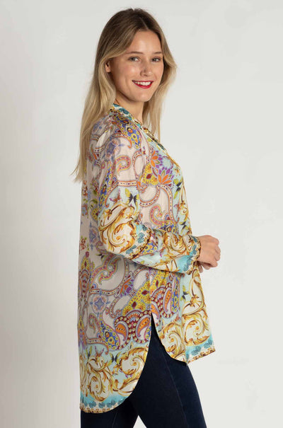 Johnny Was - Indy Tunic in Scroll Scarf Print
