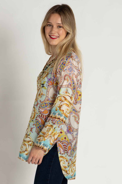 Johnny Was - Indy Tunic in Scroll Scarf Print