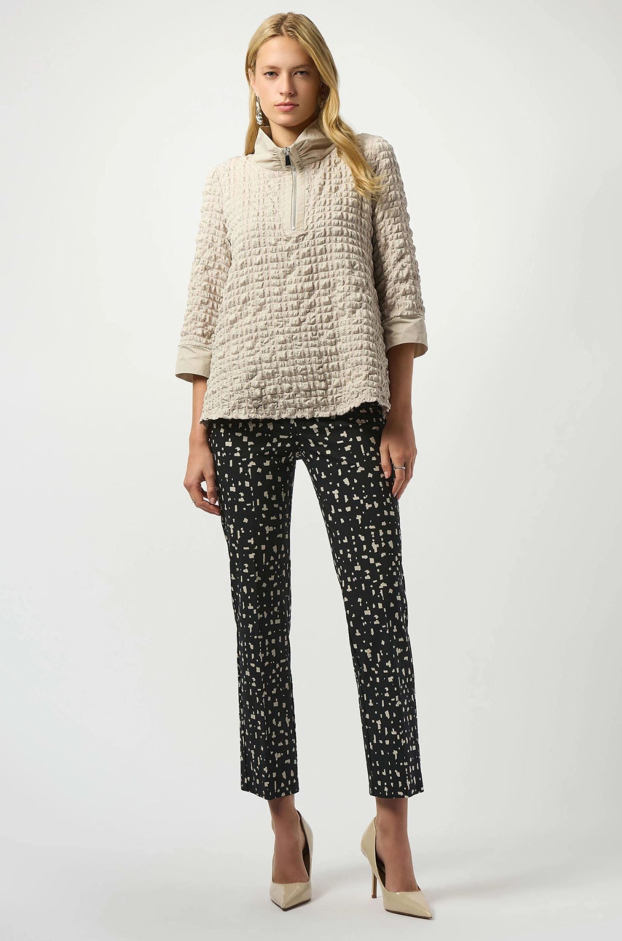 Joseph Ribkoff - Millennium Abstract Print Straight Pull On Pants