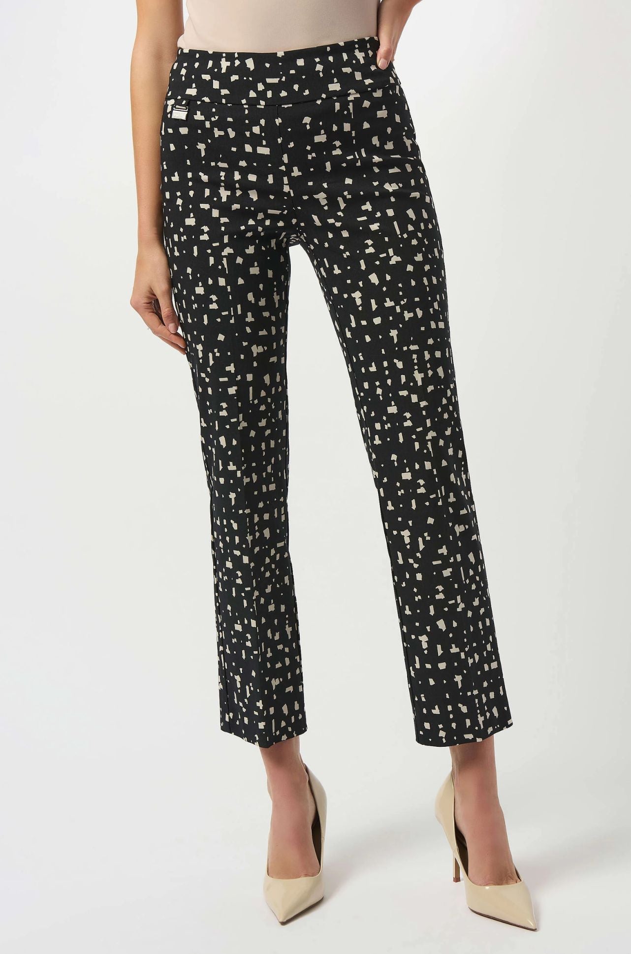 Joseph Ribkoff - Millennium Abstract Print Straight Pull On Pants