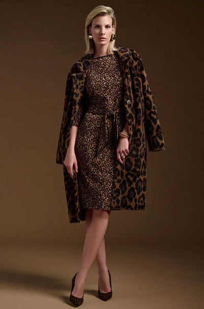 Joseph Ribkoff - Jacquard Sweater Animal Print Coat