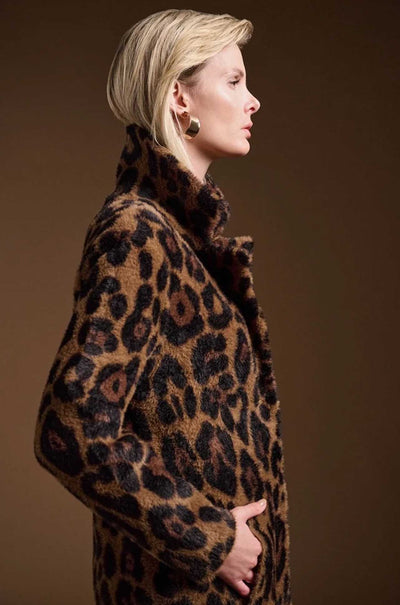 Joseph Ribkoff - Jacquard Sweater Animal Print Coat