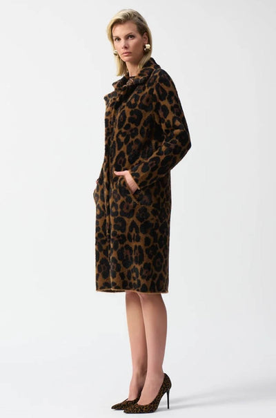 Joseph Ribkoff - Jacquard Sweater Animal Print Coat