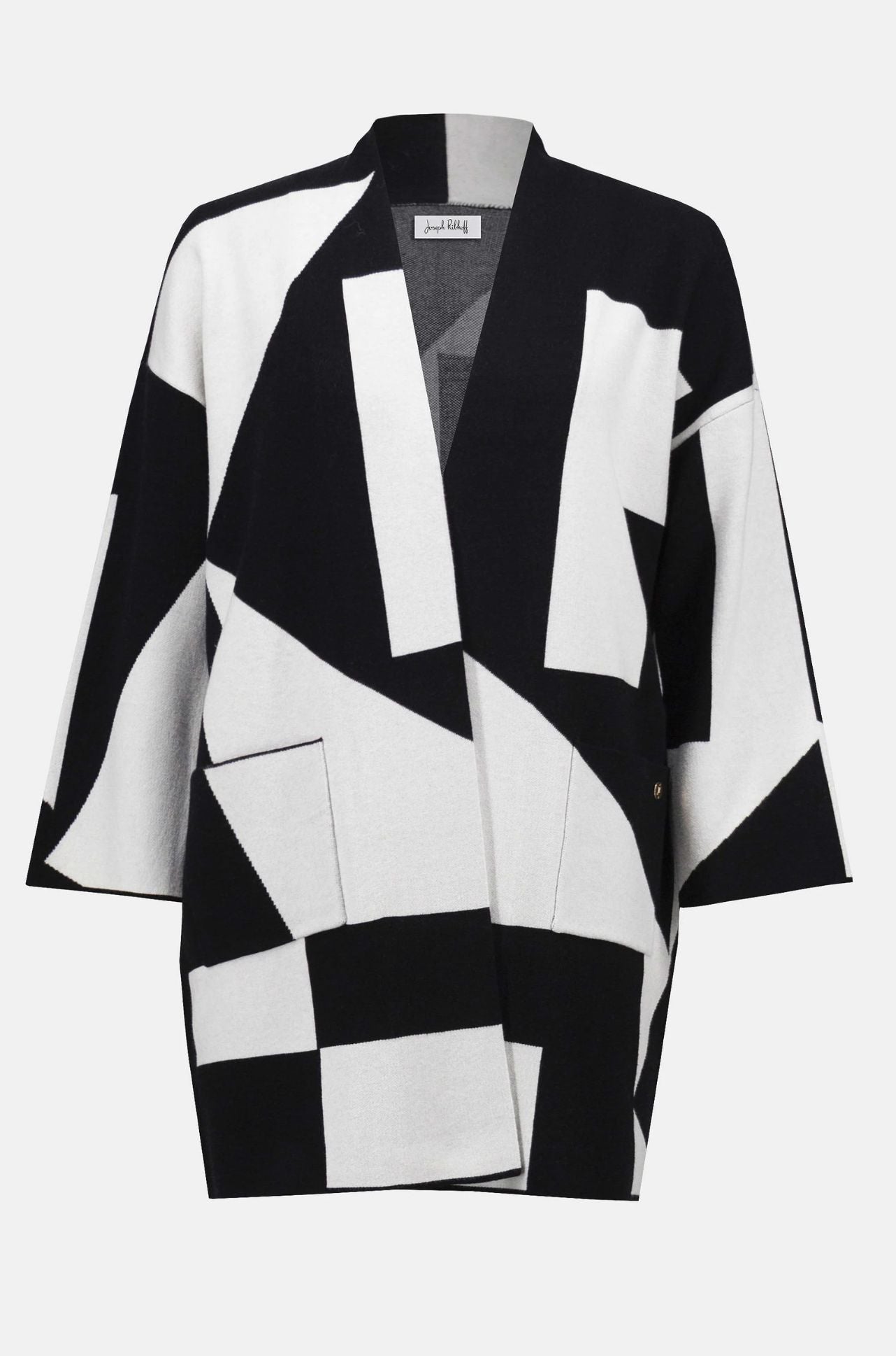 Joseph Ribkoff - Jacquard Sweater Knit Colour Block Cover Up