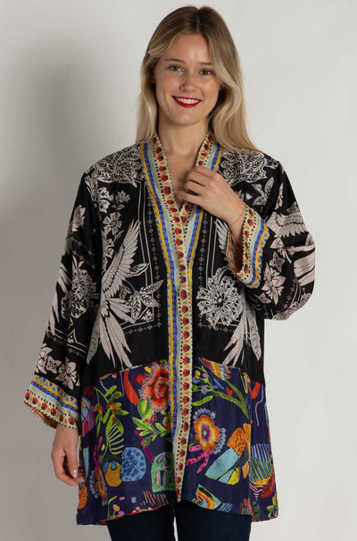 Johnny Was - Jade Reversible Kimono in Myna Scarf Print