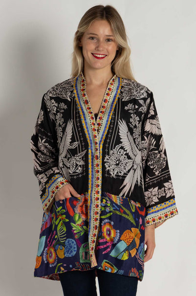 Johnny Was - Jade Reversible Kimono in Myna Scarf Print