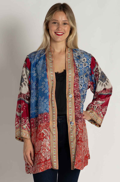 Johnny Was - Jade Reversible Kimono in Myna Scarf Print