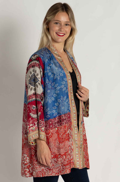 Johnny Was - Jade Reversible Kimono in Myna Scarf Print