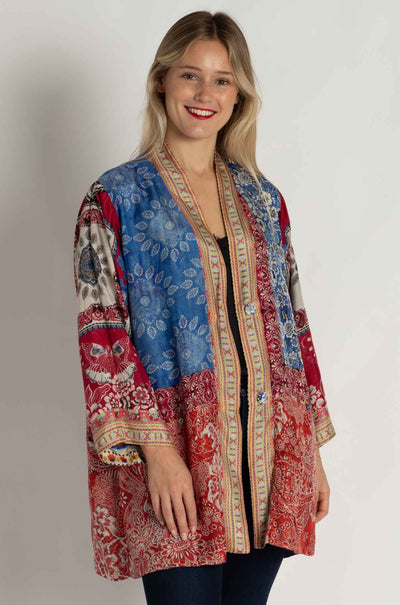Johnny Was - Jade Reversible Kimono in Myna Scarf Print
