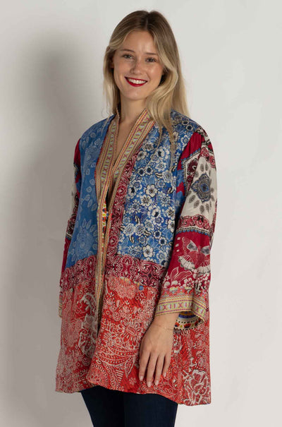 Johnny Was - Jade Reversible Kimono in Myna Scarf Print