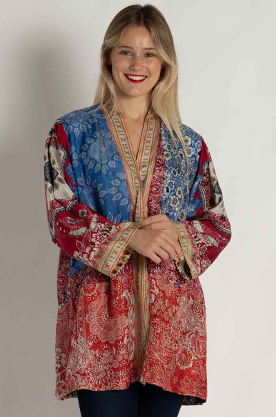 Johnny Was - Jade Reversible Kimono in Myna Scarf Print