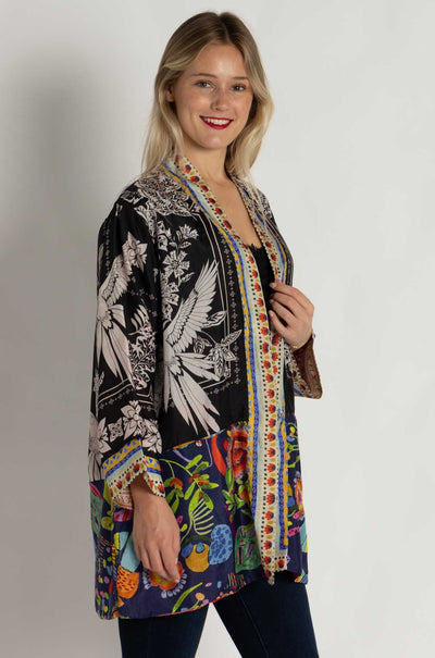Johnny Was - Jade Reversible Kimono in Myna Scarf Print
