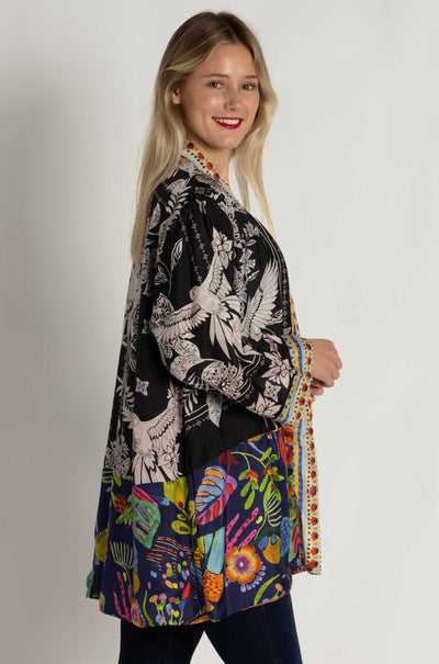 Johnny Was - Jade Reversible Kimono in Myna Scarf Print