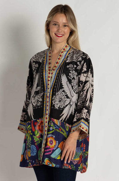 Johnny Was - Jade Reversible Kimono in Myna Scarf Print