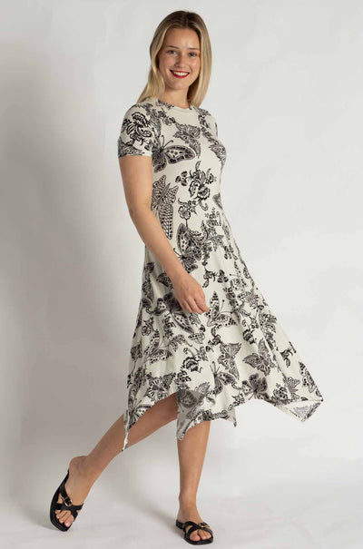 Johnny Was - The Janie Favorite Short Hankerchief Hem Dress in Sydnee