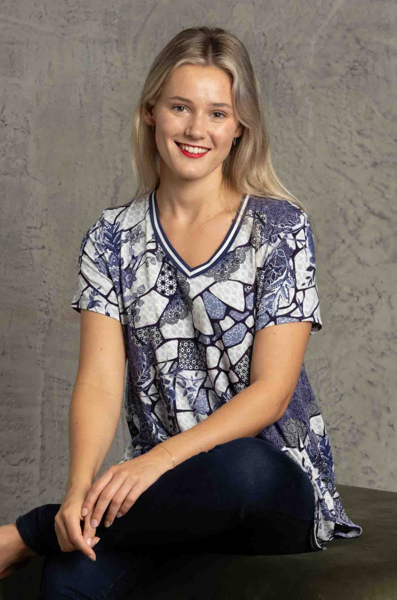 Johnny Was - The Janie Favorite Drape Tunic in Moonlight Glass