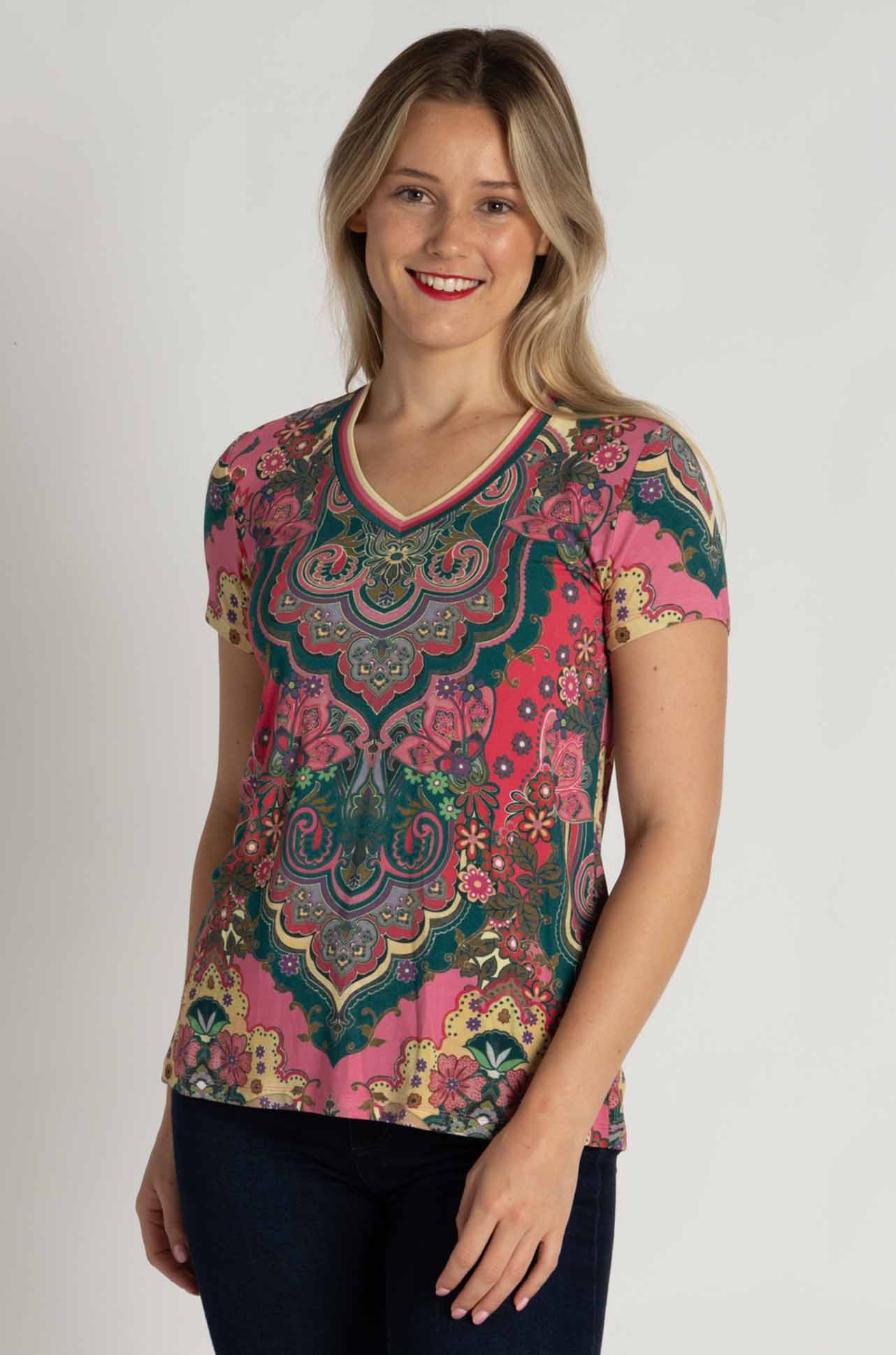 Johnny Was - The Janie Favorite S/S V-Neck Tee