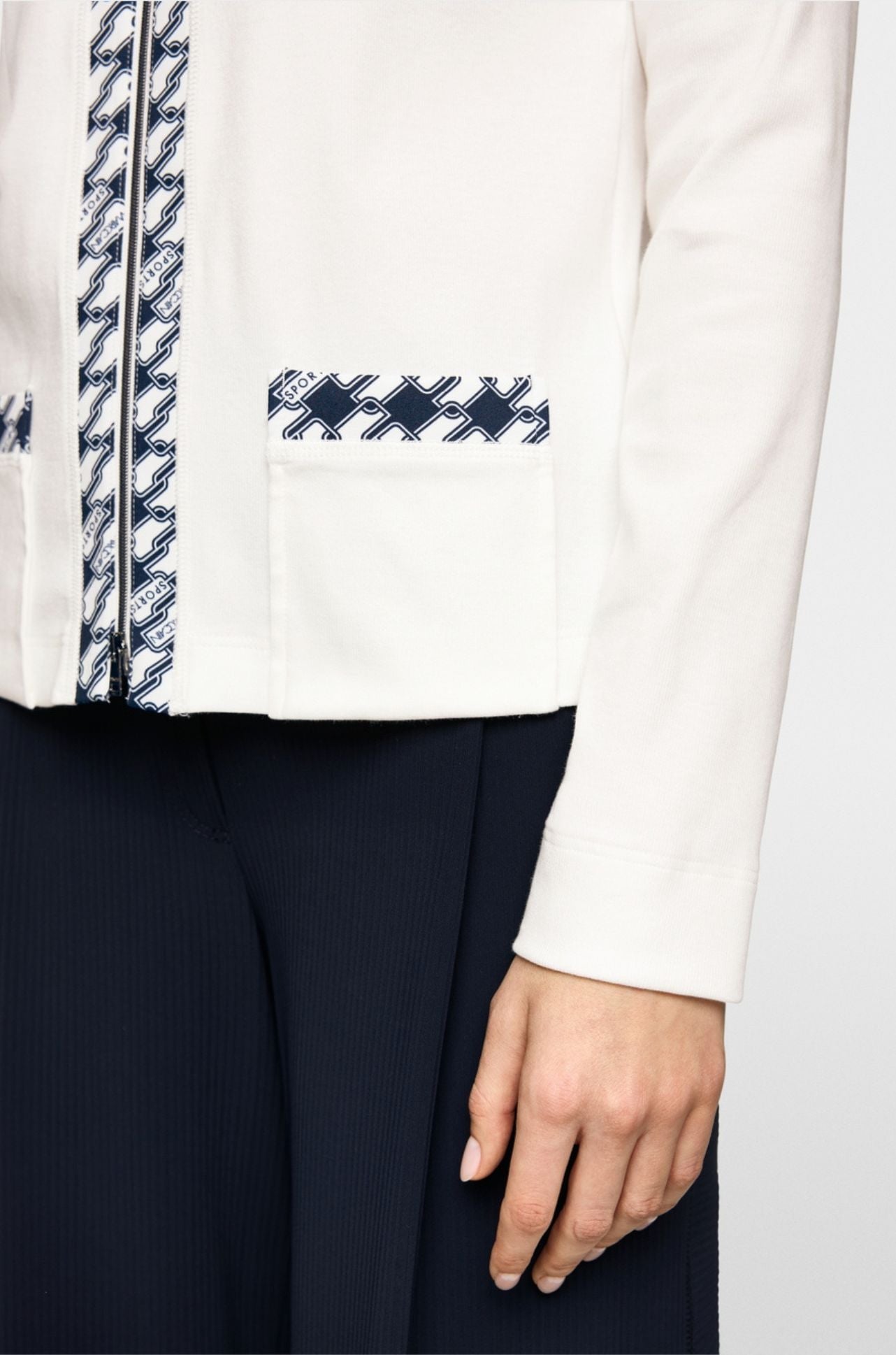 Marc Cain - Jersey Jacket with Cube Print Details