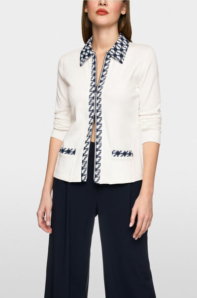 Marc Cain - Jersey Jacket with Cube Print Details