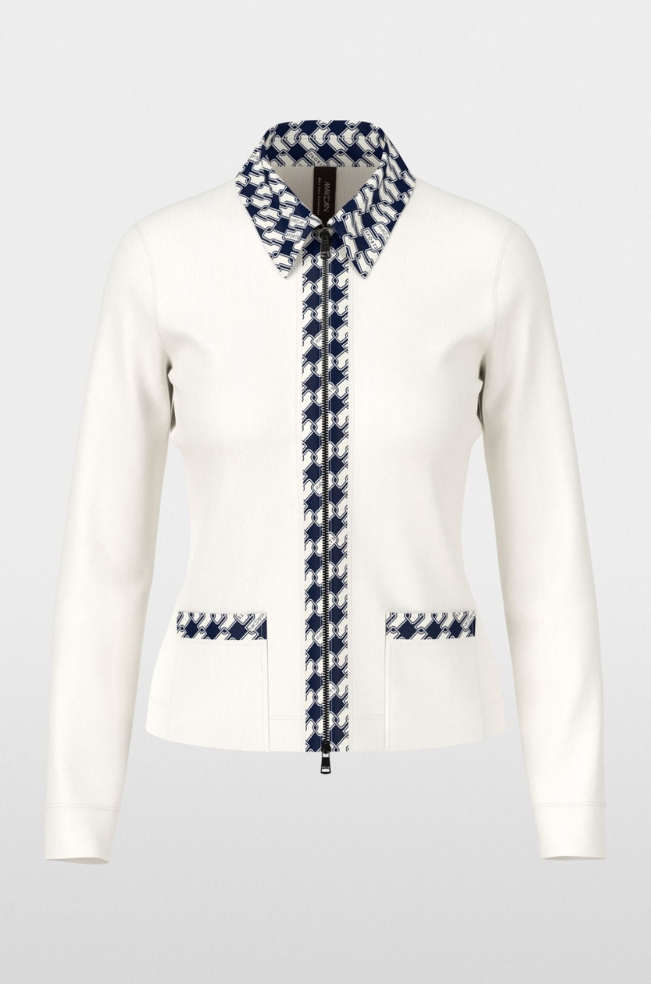 Marc Cain - Jersey Jacket with Cube Print Details