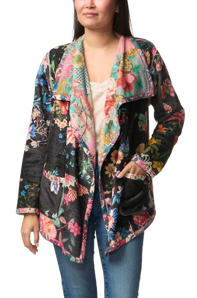 Johnny Was - Joan Wrap Reversible Sherpa Jacket in Akki