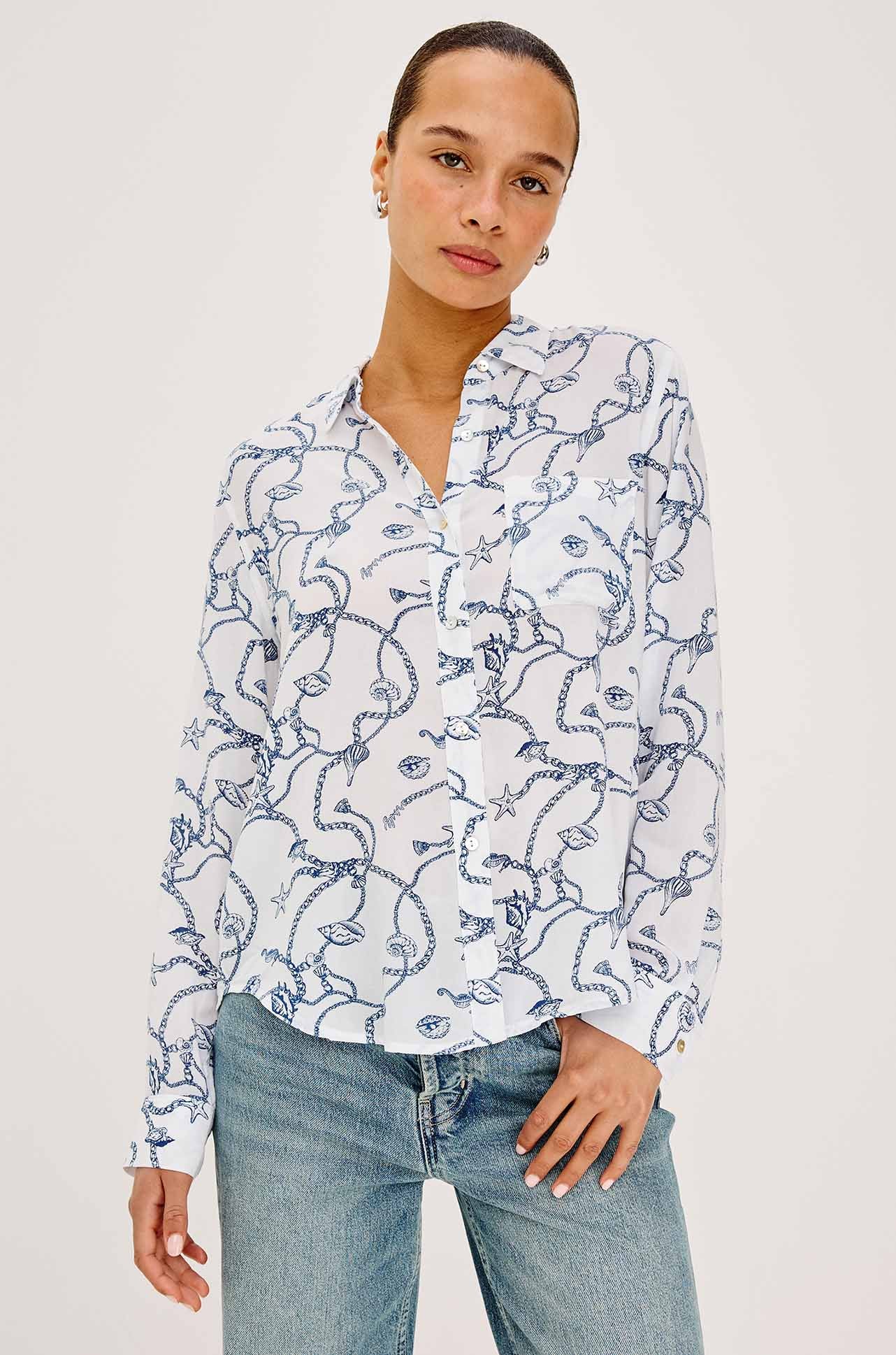 Rails - Josephine LS Button Down in Nautical Chains