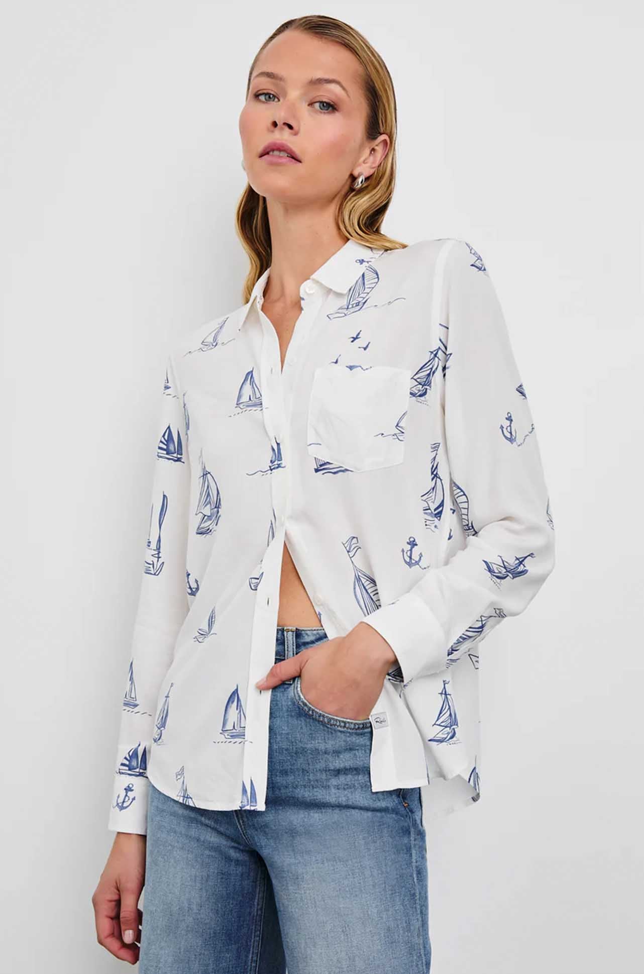 Rails - Kathryn Shirt in Sailboats