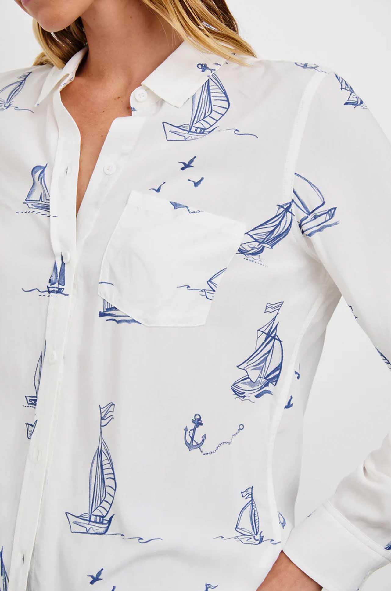 Rails - Kathryn Shirt in Sailboats