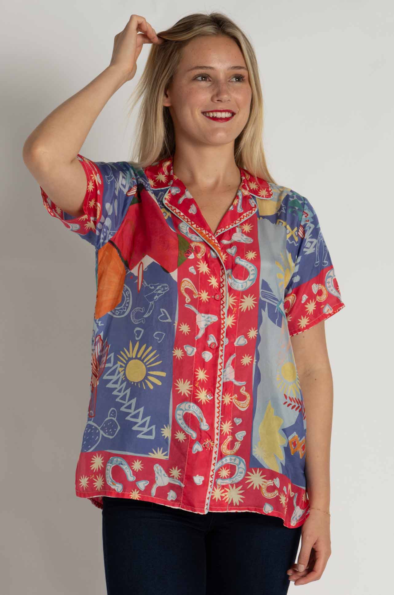 Johnny Was - Keliah Shirt in Liberty Scarf Print