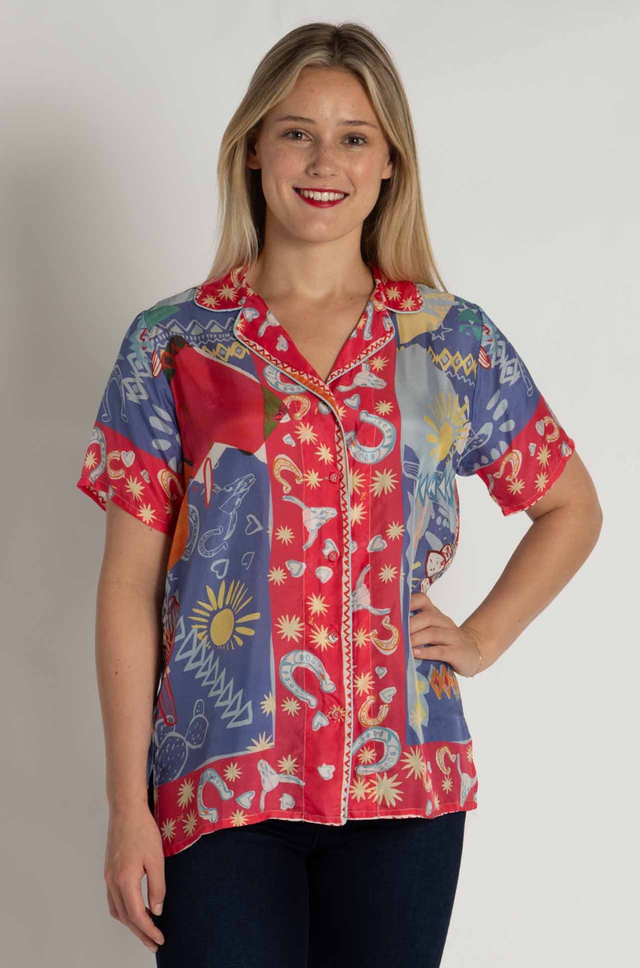 Johnny Was - Keliah Shirt in Liberty Scarf Print