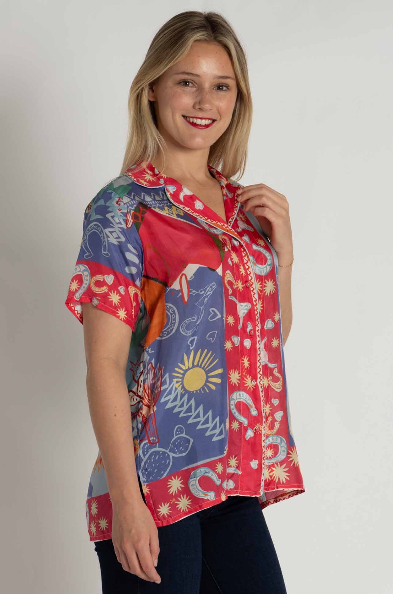 Johnny Was - Keliah Shirt in Liberty Scarf Print