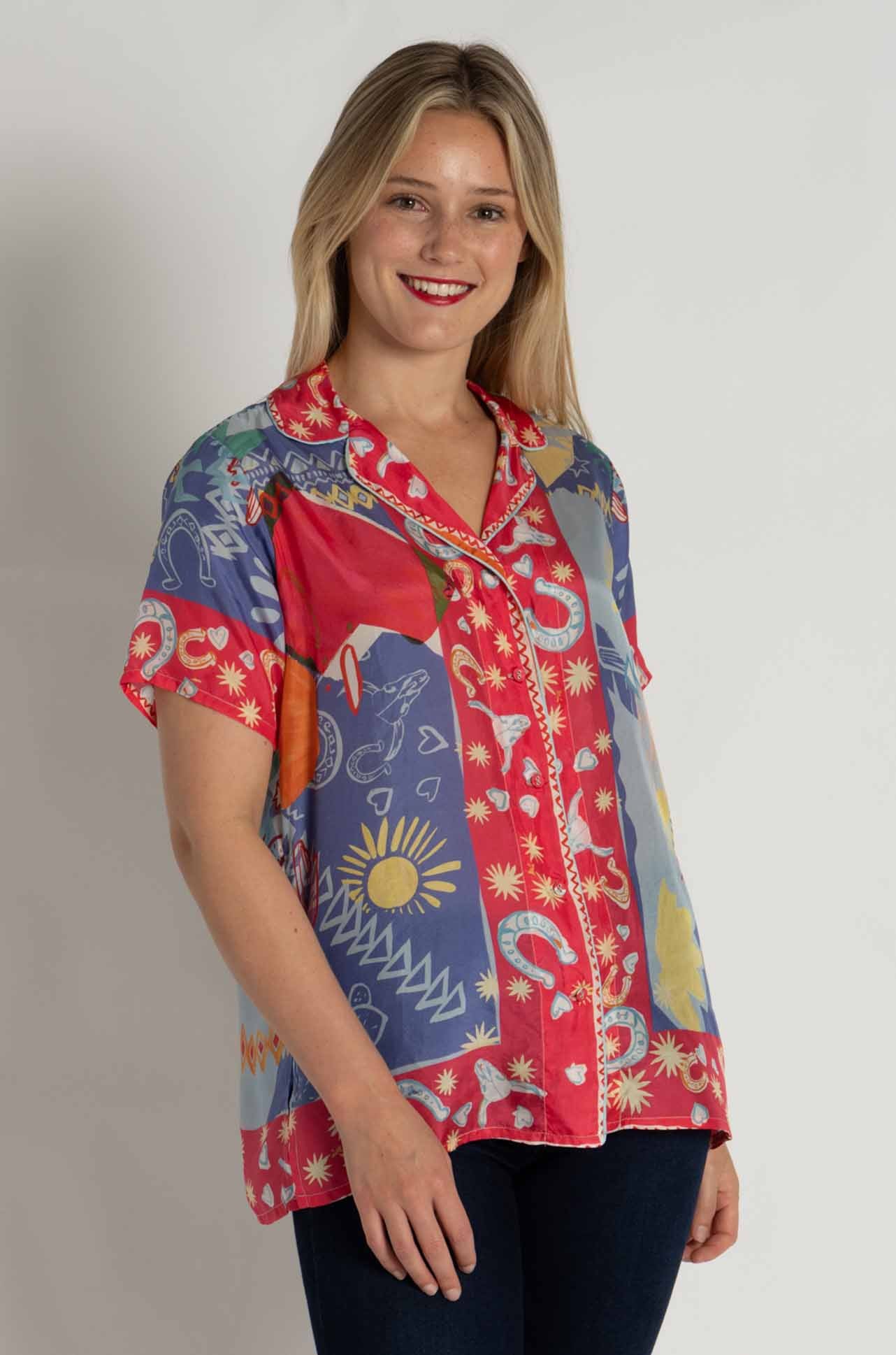 Johnny Was - Keliah Shirt in Liberty Scarf Print