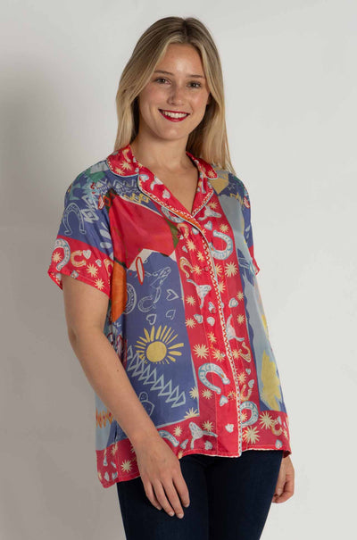 Johnny Was - Keliah Shirt in Liberty Scarf Print