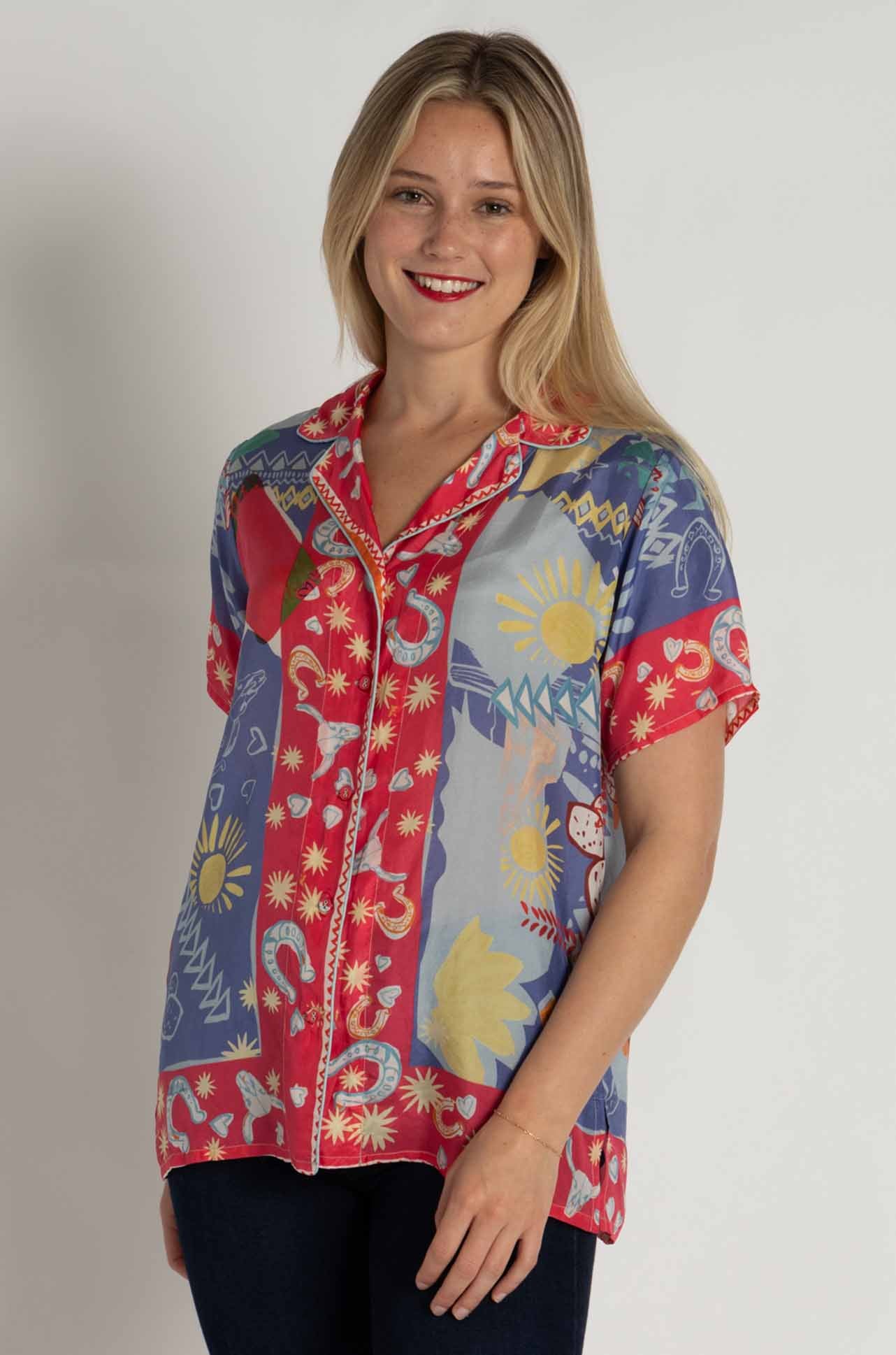 Johnny Was - Keliah Shirt in Liberty Scarf Print