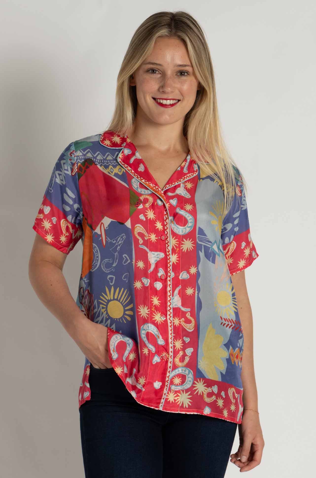 Johnny Was - Keliah Shirt in Liberty Scarf Print
