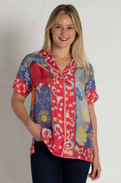 Johnny Was - Keliah Shirt in Liberty Scarf Print